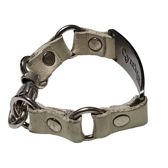 Cynthia H Designs Believe In Miracles Leather Metal Bracelet Fashion Jewelry - Picture 5 of 6